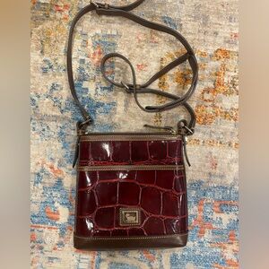 Dooney & Bourke bag animal print maroon crossbody